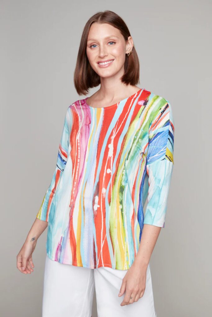 Claire Desjardins Breezy Curtain top, multi
