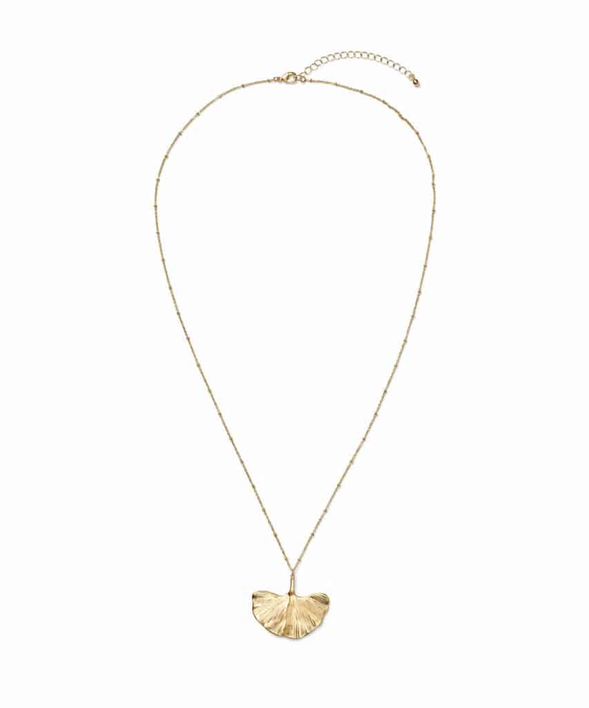 Masai Roli gold leaf-shaped pendent