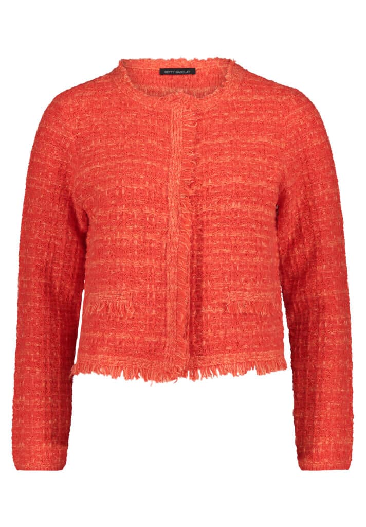 Betty Barclay red boucle cardigan