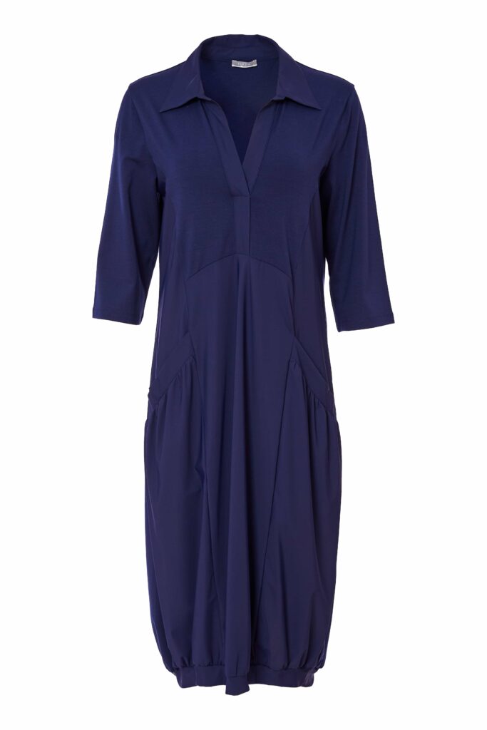 Naya blue jersey midi dress