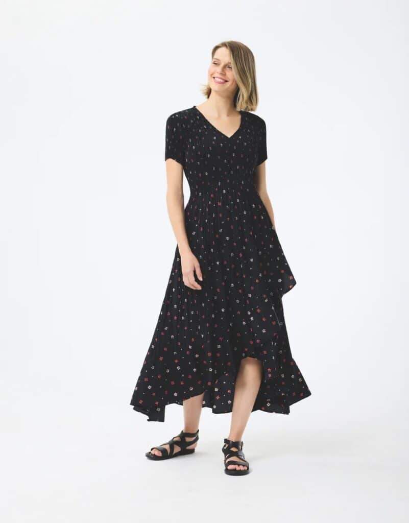 Leo & Ugo floral pleated dress