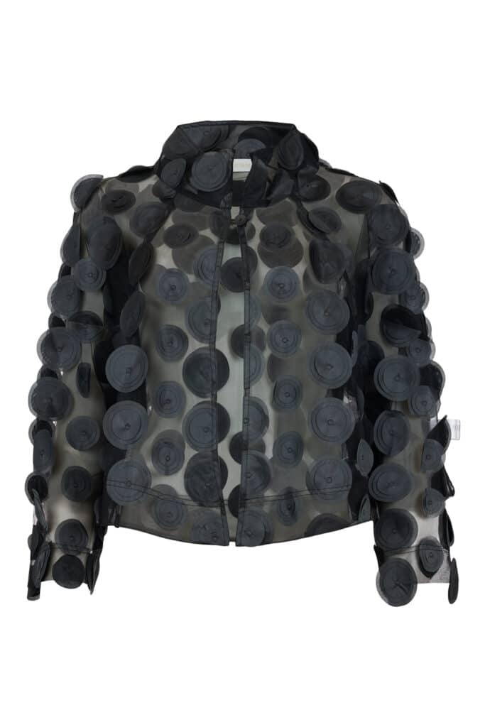 Noen black circle applique jacket