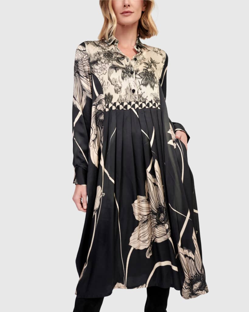 Alembika silky shirt dress