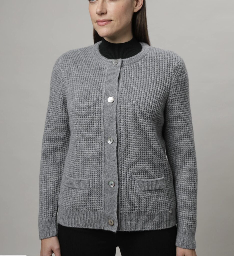 Gollehaug waffle knit cardigan