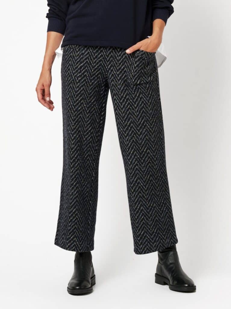 Toni Sue Wide Chic herringbone trousers