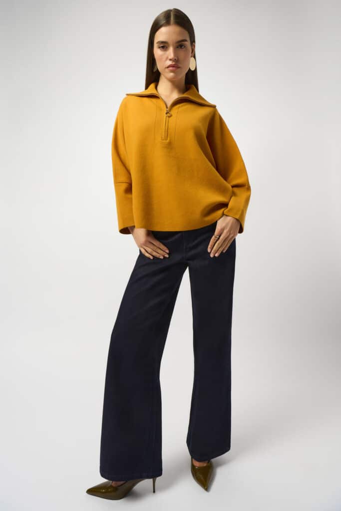 Joseph Ribkoff wide leg black jeans