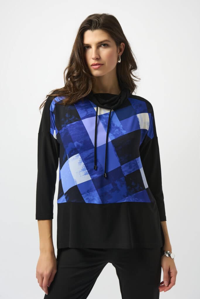 Joseph Ribkoff plaid print top