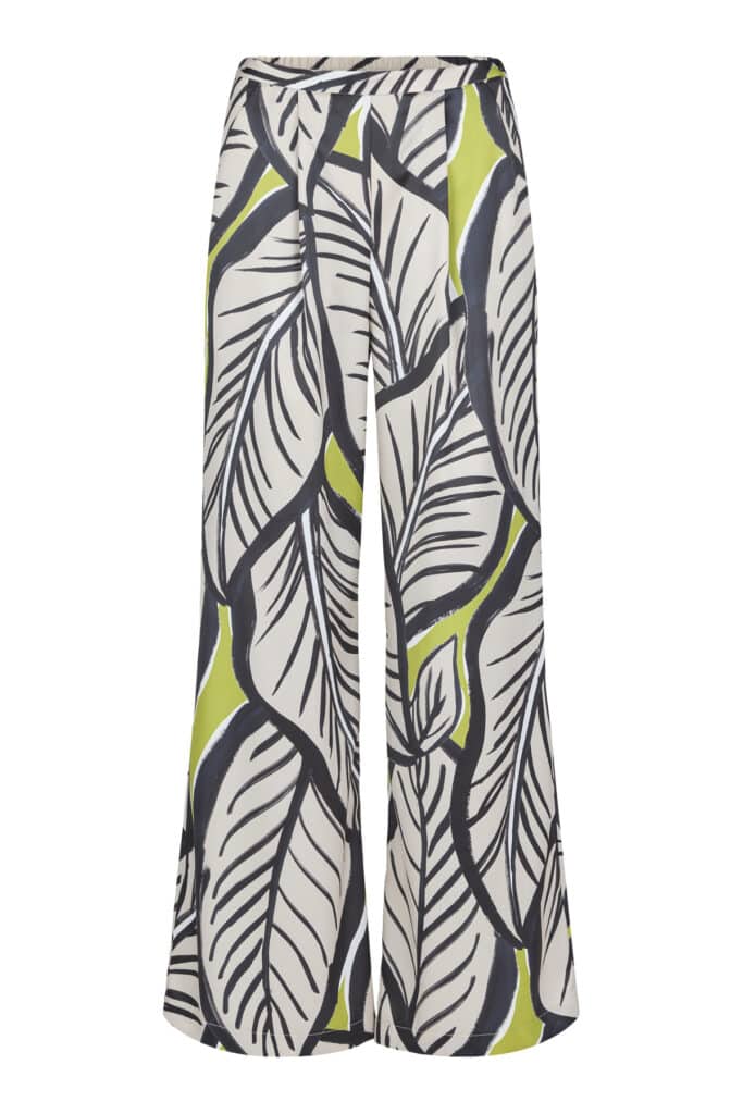 Tia printed wide-leg trousers