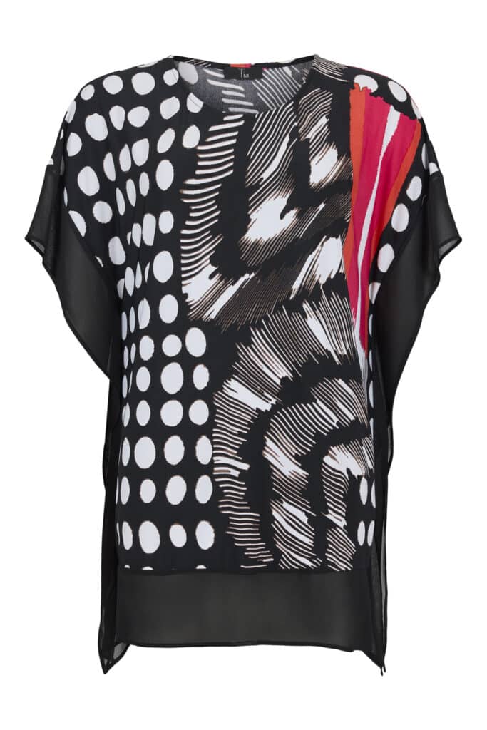 Tia spot print top