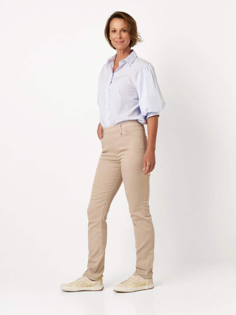 TONI Alice slim trousers in beige