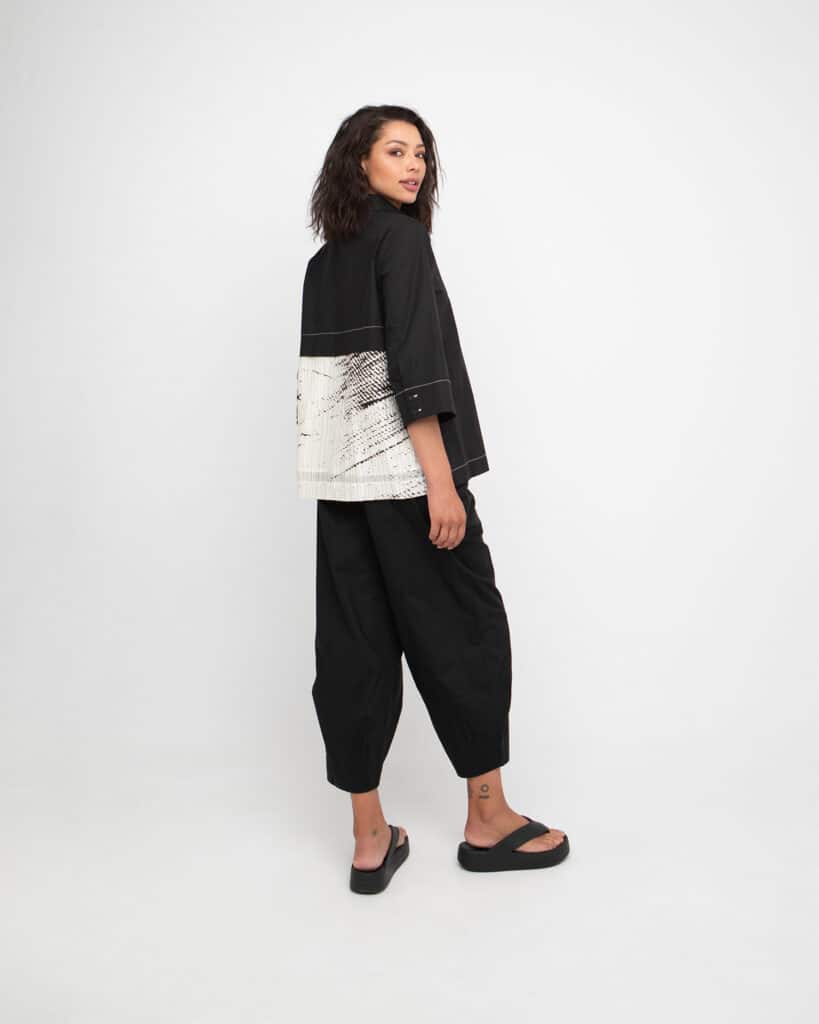 Ozai N Ku pleated back shirt