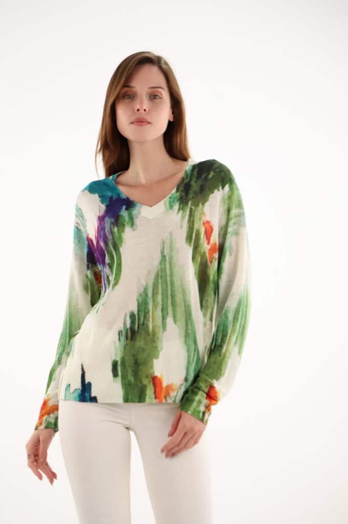 Maud and Sacha Navaho print jumper