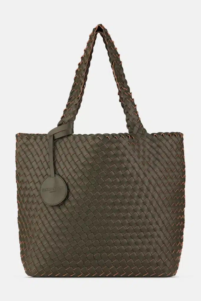 Ilse Jacobsen reversible braided tote green