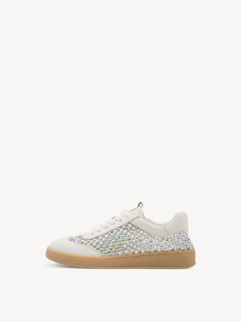 Marco Tozzi rhinestone sneaker white