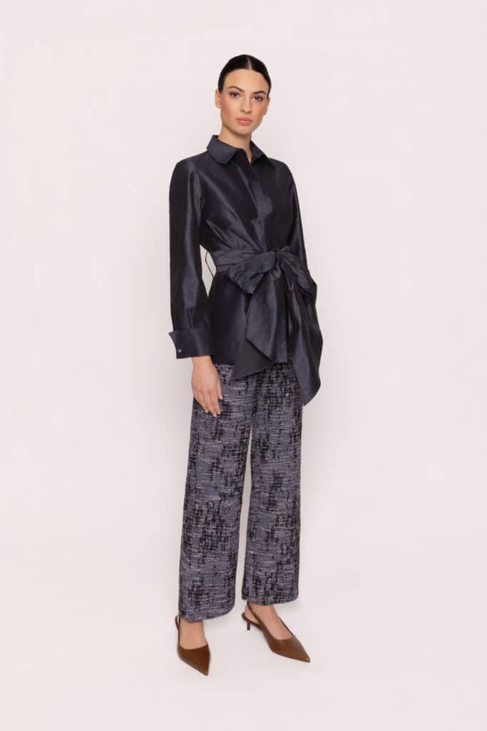 Carla Ruiz taffeta wrap top