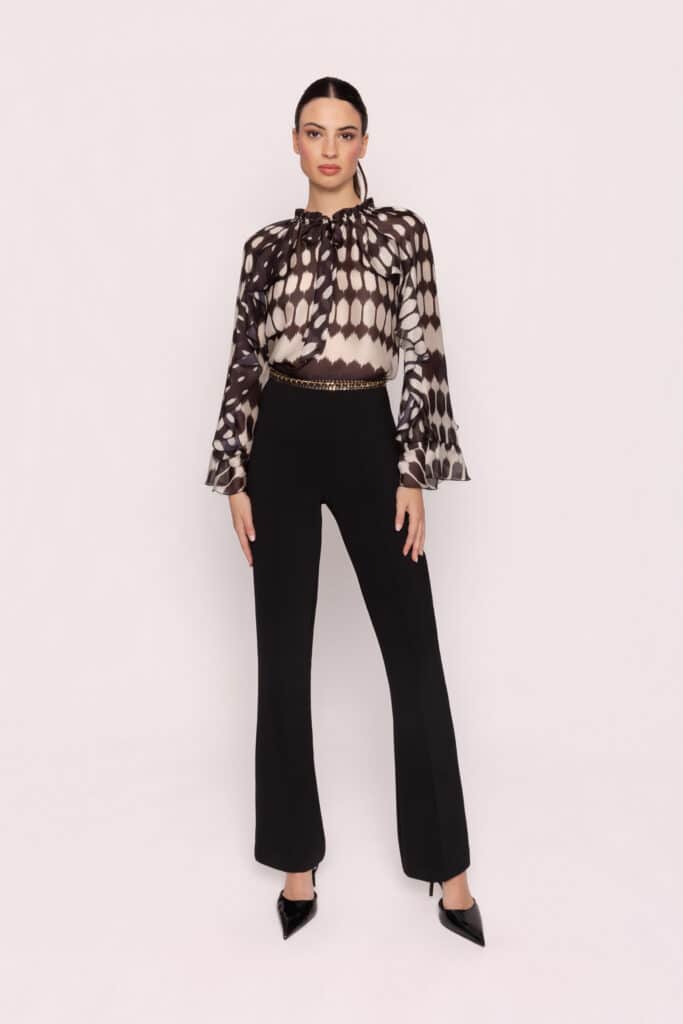Carla Ruiz chiffon pleated top