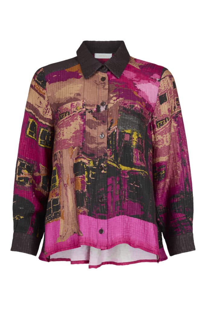 Noen seersucker print shirt