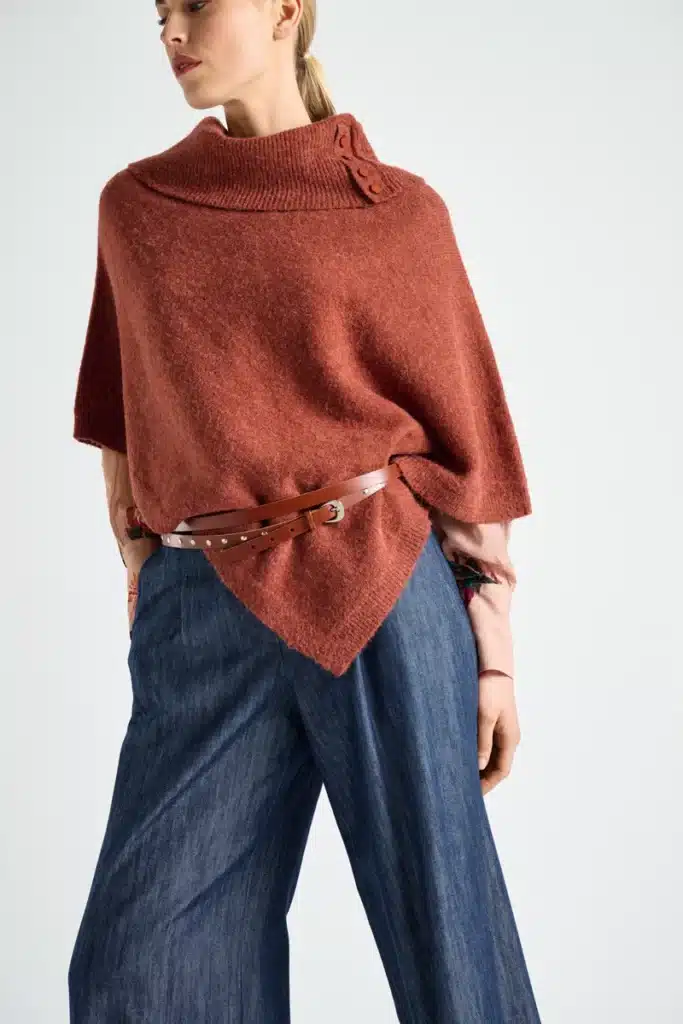 Marie Mero roll neck poncho