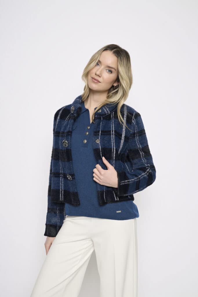 Picadilly brushed knit cropped jacket