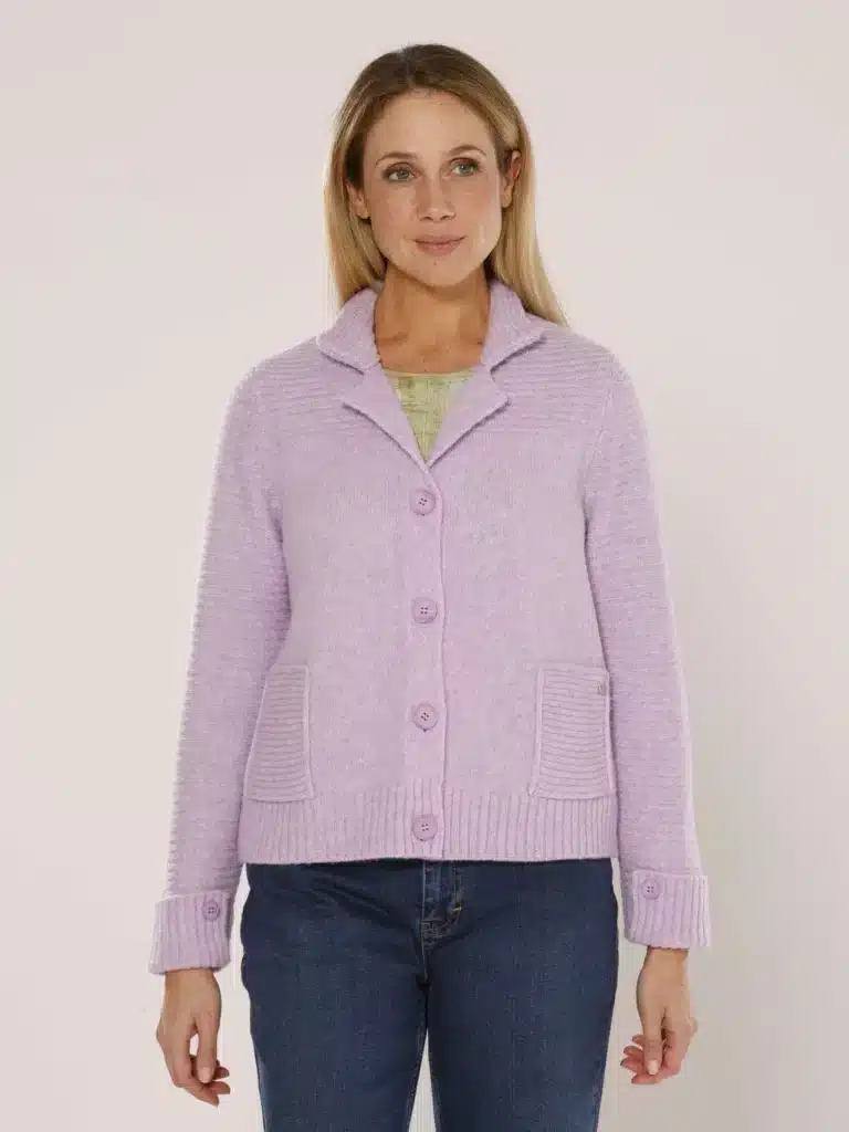 Gollehaug ribbed detail cardigan
