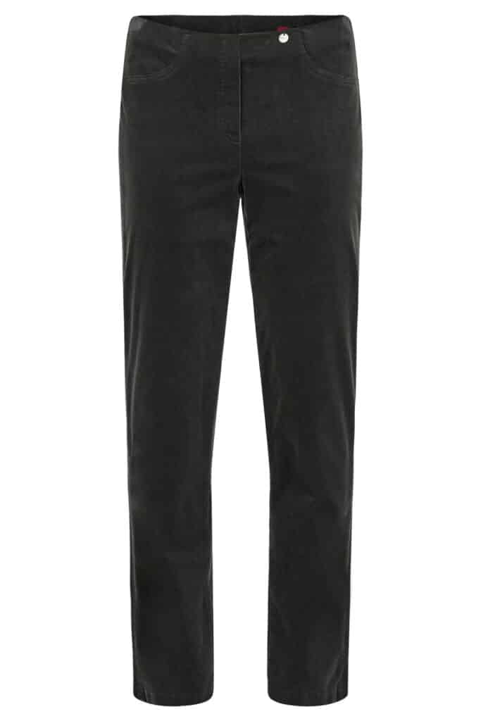 Robell Bella corduroy trousers dark grey