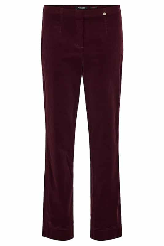 Robell Marie corduroy trousers burgundy
