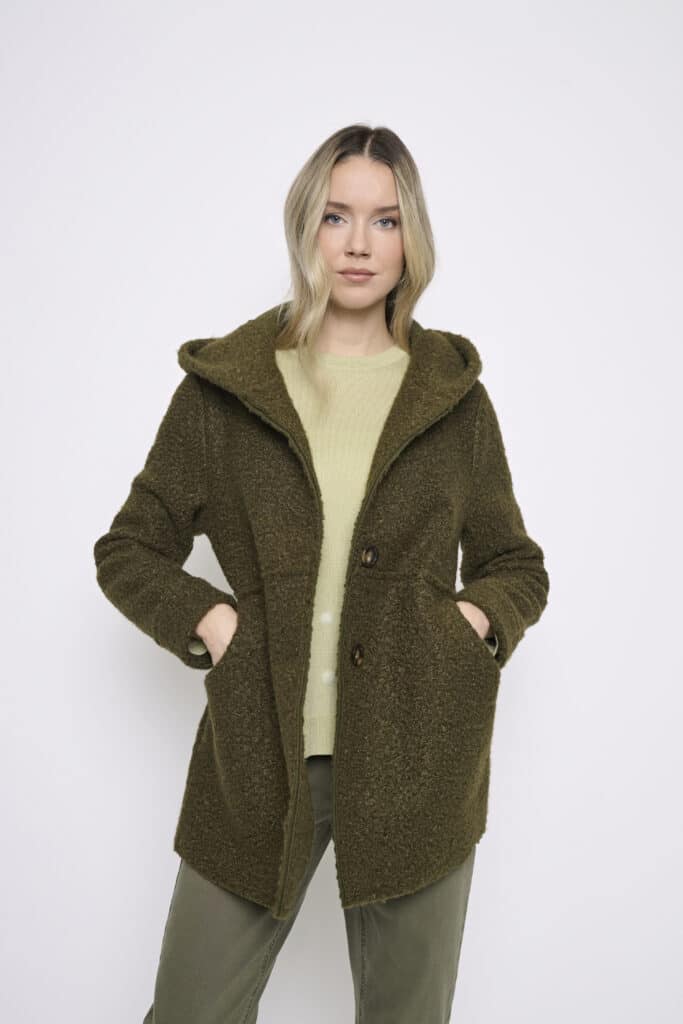 Picadilly bouclé hooded jacket