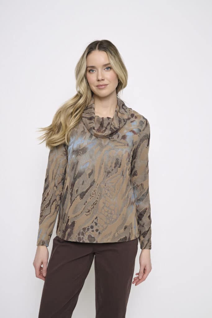 Picadilly devoré jersey top